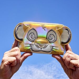 SOLD -NWT Disney100 Exclusive Platinum Simba Cosplay Zip Around Wallet